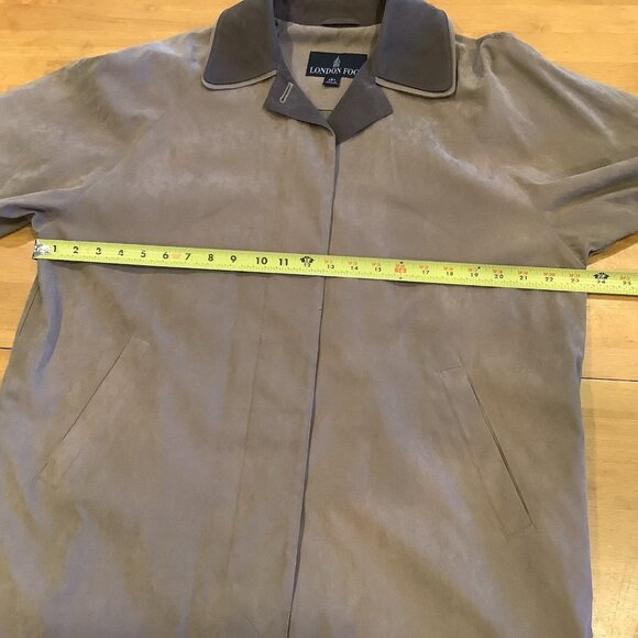 London Fog Womens Coat Sz Petite Large Khaki Brown Tan All Weather Zip Up - Picture 5 of 10